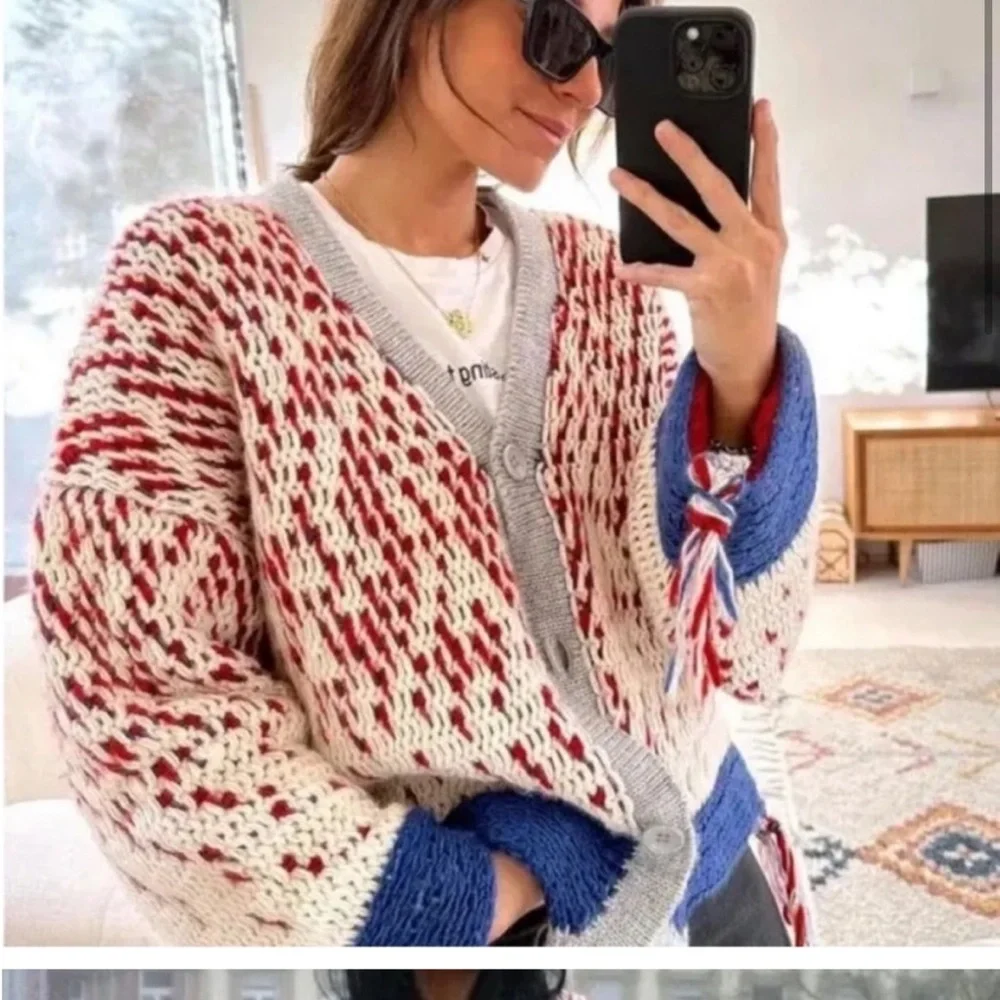 Zara fringed knit jacket - Picture 4 of 14